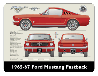Ford Mustang Fastback 1965-67 Mouse Mat
